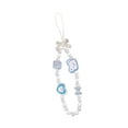 thumbnail image 3 of Bunblic Beaded Phone Lanyard Cute Bracelet Keychain Stylish Phone Chain Strap Multipurpose Decorative Key Chains Keyring Bangle Chain Transparent Bow, 3 of 8