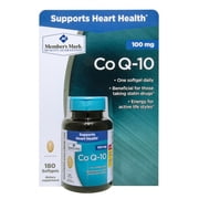 Member's mark co q-10 100mg dietary supplement, 180 ct