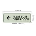 thumbnail image 2 of Uxcell 9"x3" Please Use Other Door Left Arrow Sign Acrylic Adhesive Door Sticker Silver 2 Pack, 2 of 5