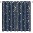thumbnail image 4 of Star Curtains for Bedroom 42x63inch Kids Blackout Curtains Navy Blue Blackout Curtains Insulated Room Darkening Window Drapes for Nursery 2 Panels, 4 of 7
