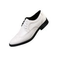 thumbnail image 1 of MAWCLOS Chaussures Habillées pour Hommes Richelieus à Tige Basse à Lacets Richelieus Légers Classique Fête Blanc 5.5, 1 of 7