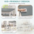 thumbnail image 4 of Qaba Kids Table and Chairs Set, Toddler Table and 2 Chair Set, Grey, 4 of 10