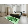 thumbnail image 4 of Ahgly Company Indoor Square Patterned Mint Green Area Rugs, 6' Square, 4 of 6