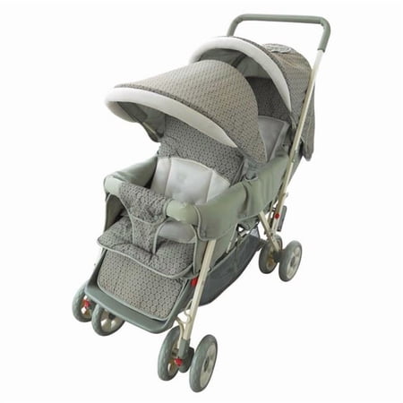 AmorosO 43450 Green Deluxe Double Stroller