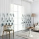 thumbnail image 2 of 1 pieza de cortinas de gasa gris, 100x200 cm, cortina corta con ojales para ventana, bordado de nido, cortinas transparentes para interiores, decoración tamizada para sala de estar moderna, cocina, 2 of 5