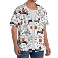 thumbnail image 2 of KLL Halloween Dachshund Print Men's Shirt Short Sleeve Button Down Summer Cuba Beach Shirts- Medium, 2 of 5