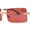 Gold Burgundy, variant on Super Luxury Rich Rhinestone Chain Frame Rimless Gangster Sunglasses Gold Black Pink