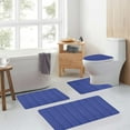 WSBDENLK Bathroom Rugs Sets 4 Memory Foam Bath Mat 4 Set Bathroom Rugs
