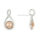 thumbnail image 1 of Arete para Mujer con Cristal Swarovski  en Forma de Perla Infinito– Bañado en Rodio– Arete Elegante y Brillante, Aretes de Mujer de Moda– Joyería para Mujer de Moda– Regalo especial Ortiz Espinosa Temporada, 1 of 2