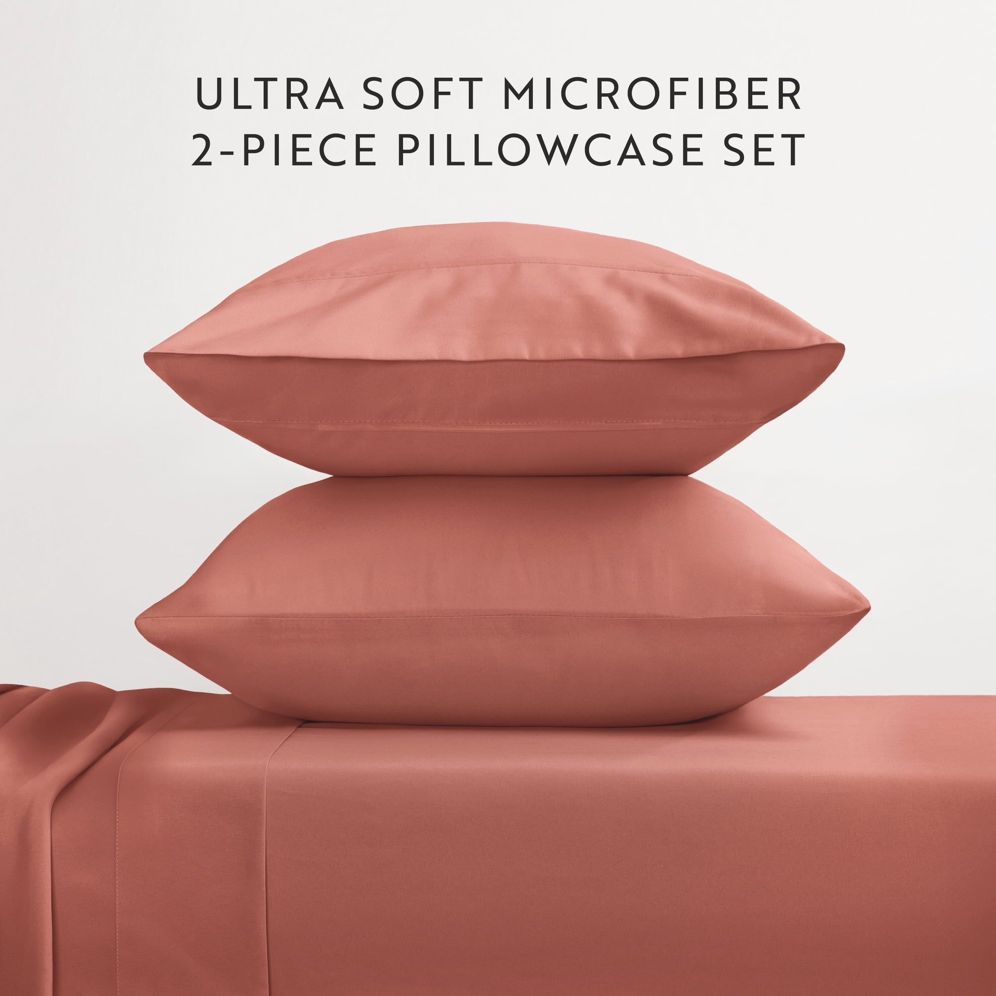 Noble Linens 2 Piece Pillow Case Set, Clay, King