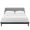thumbnail image 5 of Luella Queen Upholstered Fabric Platform Bed in Walnut Light Gray, 5 of 6