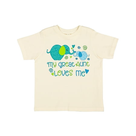 

Inktastic My Great Aunt Loves Me- cute elephants Gift Toddler Boy or Toddler Girl T-Shirt