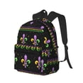 thumbnail image 6 of Wukai Mardi Gras Fleur de Lis Versatile Backpack:Spacious,Organized,Comfortable,Ideal for Travel and Everyday Use with Multiple Pockets and Padded Straps, 6 of 8
