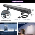 thumbnail image 6 of Yasotek LED Wall Washer Light with RF Remote, 180W RGB Landscape Linear Light Bar, 40'' Color Changing Spot Light for Indoor Outdoor Building, Weddings, Commercial Lighting, 6 of 7