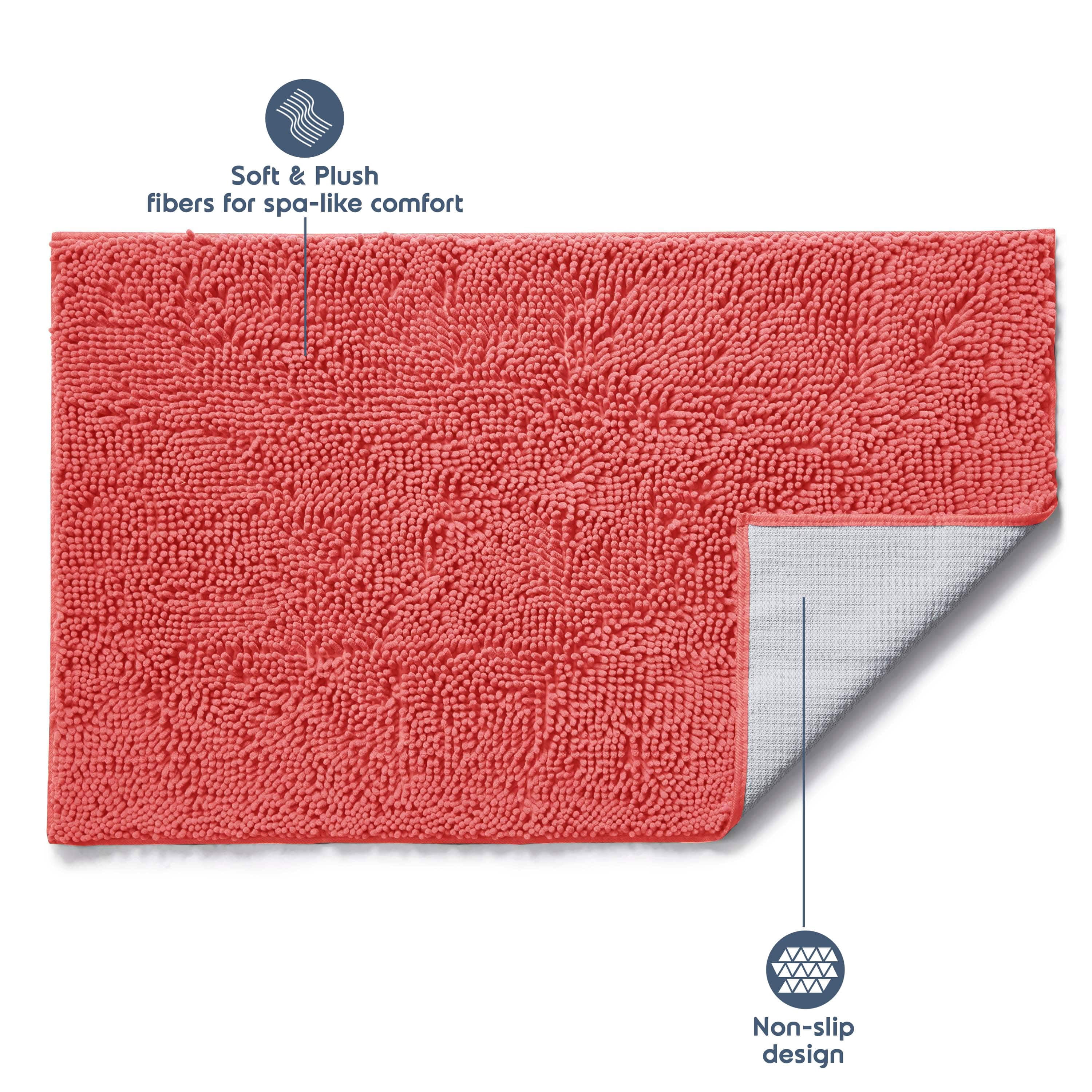 LammaLoe Bath Rug, Chenille Bathroom Rug, Absorbant Bath Mat For Bathroom Decor, Shower Mat 26x44