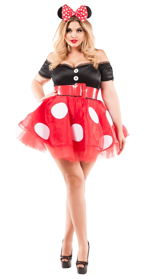 Plus Size Coquette Mouse Costume -