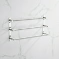 thumbnail image 3 of THREE Stagger Layers Towel Rack SUS304 Stainless Steel Hand Polishing Mirror Polished Finished Bathroom Accessories Set Three Towel Bars 19.6 inch bars KJWY004-50CM, 3 of 5
