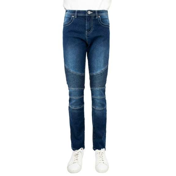 X RAY JEANS Boy's Moto Jeans, Blue, 8