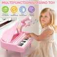 thumbnail image 3 of Baby Piano Keyboard Toy for Toddler, 24 Keys Piano Instruments Toy with Microphone, Educational Keyboard Musical Instrument Toys for 1 2 3 Year Old Kids Birthday Gift, 3 of 8