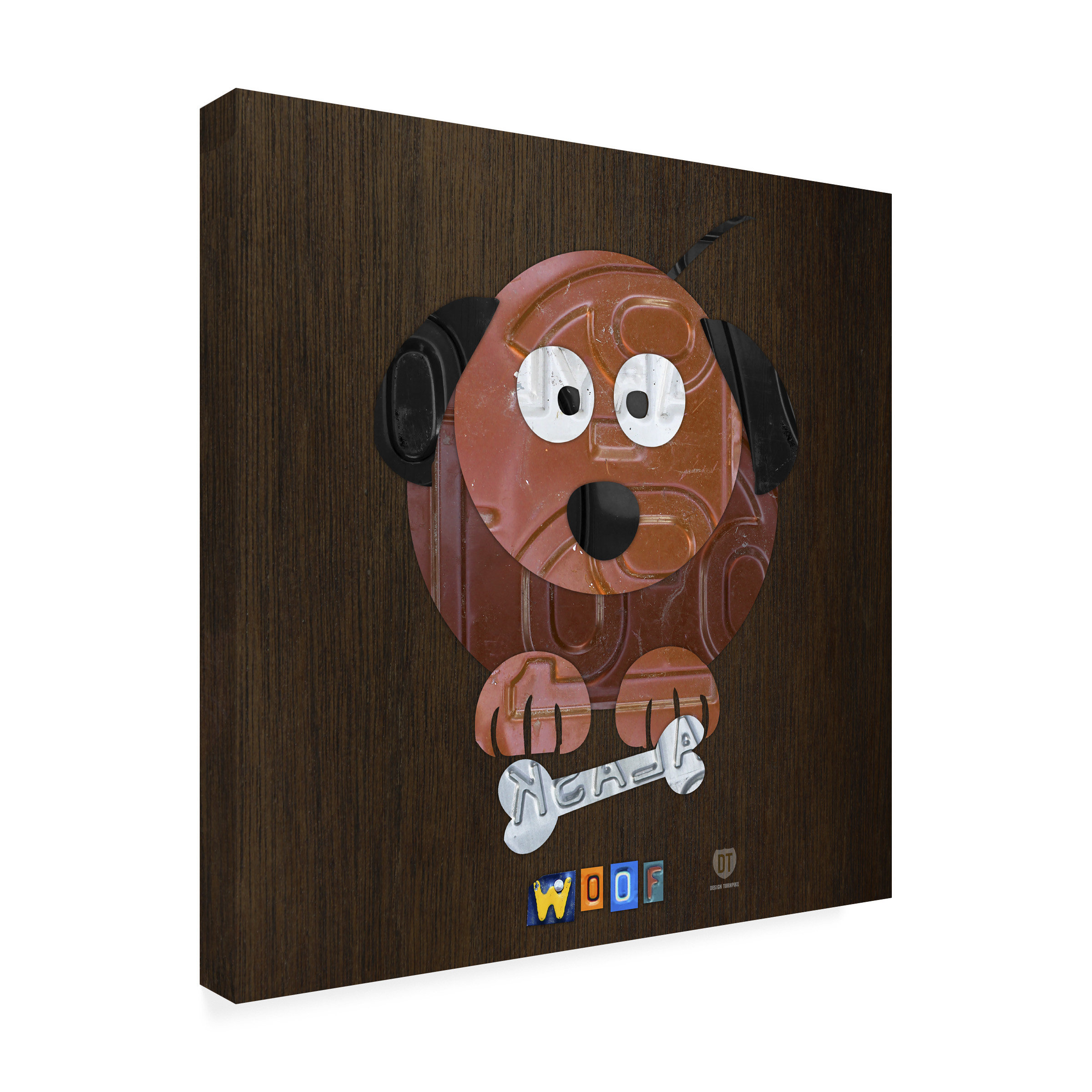 Trademark Fine Art 'Woof The Dog' Canvas Art by Design Turnpike