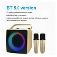 thumbnail image 3 of Machine à Microphone Double avec Lumière LED RGB Haut-Parleur Compatible Bluetooth 10W Lecteur HIFI avec 2 Microphones Sans Fil, Clair et Fiable, 3 of 6
