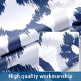 thumbnail image 2 of DriftAway Evelyn Thermal Room Darkening Grommet Unlined Window Curtains Ikat Floral Pattern Set of 2 Panels 120"L x 52"W Navy Blue, 2 of 6