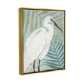 thumbnail image 3 of Tropical Egret Botanical Leaves Animals & Insects Graphic Art Metallic Gold Framed Art Print Wall Art, 3 of 6
