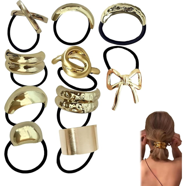 Coleteros dors, bandas metálicas para el pelo, pulseras para mujer, brazaletes dors para coletas, para el trabajo, deportes y yoga.