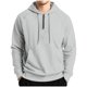 thumbnail image 1 of pstuiky manga larga para hombre, Sudadera con capucha y manga larga de color liso con media cremallera para hombre camisetas de hombre xxl, 1 of 7