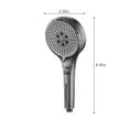 thumbnail image 3 of Hovmgk Turbo Shower Head, 6 Modes, High-Pressure Handheld Shower Nozzle with Water Stop Function, Pressurization for Low Water Pressure, Durable Plastic, Easy Install for Home & Family, 3 of 8