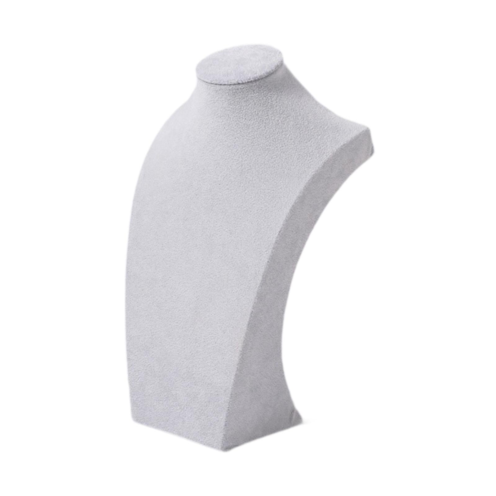 Milageto Necklace Display Stand Display Necklace Mannequin for Business Selling Gray 30cm Height