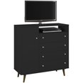 thumbnail image 1 of Manhattan Comfort Liberty 4 Drawer Media Chest in Black, 1 of 8