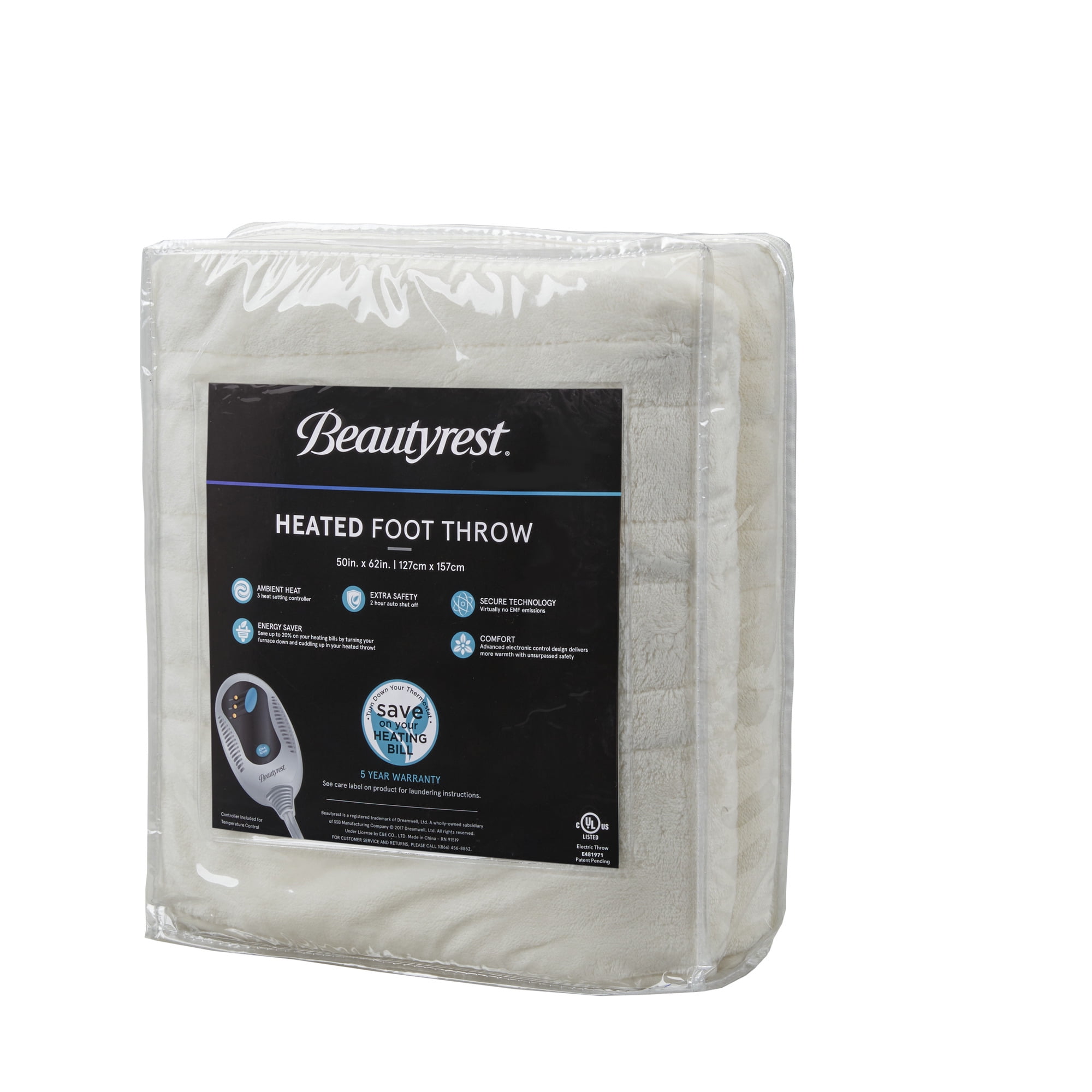 beautyrest heated throw with foot pocket