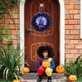 thumbnail image 4 of Guirnaldas de otoño, flores artificiales, coronas, enredaderas colgantes, adornos colgantes, corona decorativa brillante de Halloween, decoración de pared para puerta de porche, coronas colgantes para, 4 of 9
