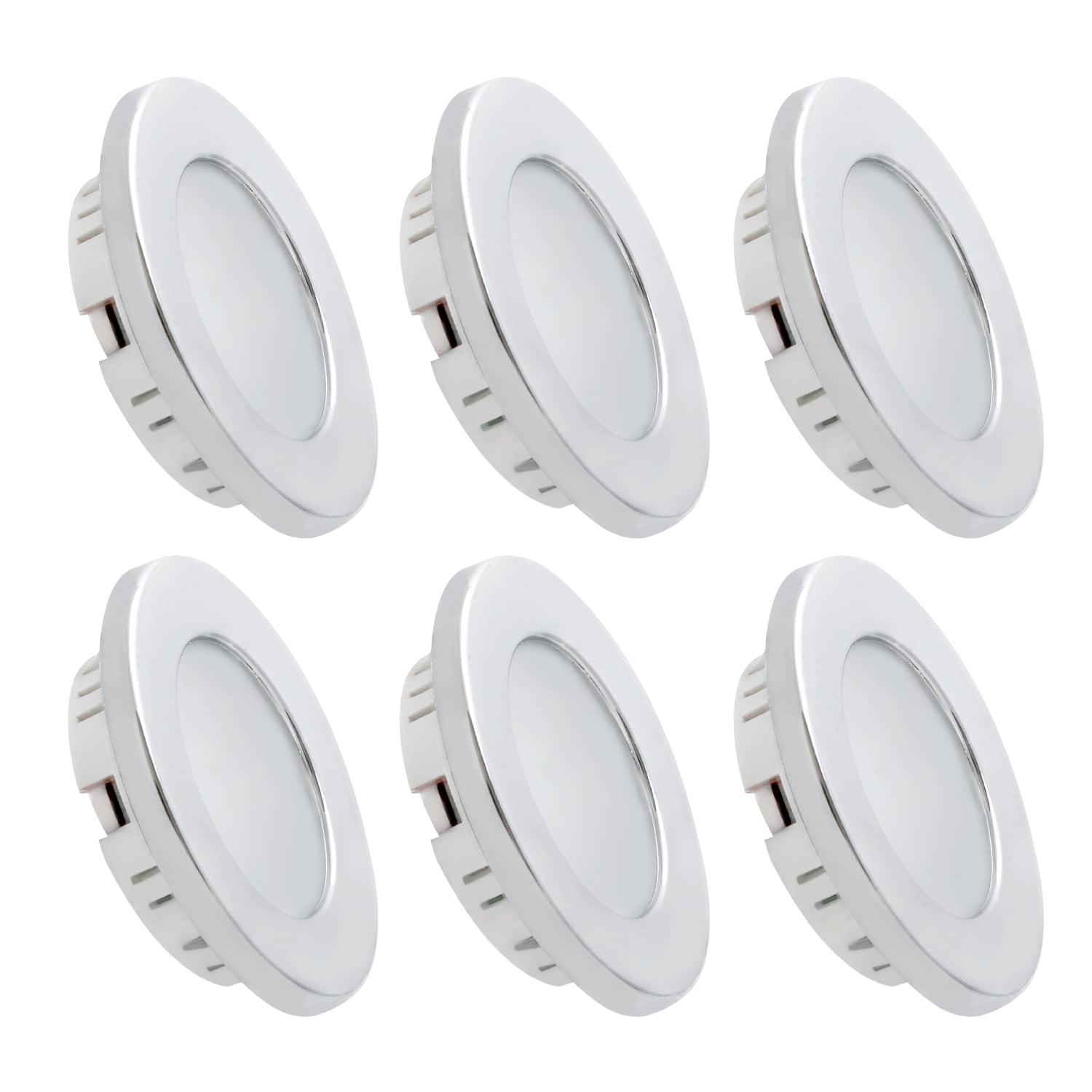 Silver Shell Recessed Downlight Pack of 6 Dream Lighting 2W LED Ceiling Light 