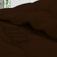 thumbnail image 4 of D.N.G. BEDDINGS 1 Piece Luxury Wavy Stitching Comforter Super Soft, All Season, 800 Thread Count, 100% Egyptian Cotton, With 6 Corner Tabs, Super King Size Chocolate Color, 4 of 6