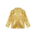 thumbnail image 4 of Manyakai Boy's Shiny Sequins Tuxedo Suit Jacket Party Prom Wedding Blazer Jackets Slim Fit Formal Gold 14, 4 of 7