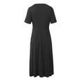 thumbnail image 5 of WILLBEST Wedding Guest Dresses for Women Midi Short Sleeve Women Fashion Solid Short Sleeve Casual Loose Long Dress with Pockets Trendy, 5 of 5