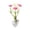 A005- Style E, variant on Fridge, Mini Vase Fridge Magnets, Mini Glass Flowers in Vase, Artificial Flowers in Vase, 1.5X1 Inch 1Pc Pink Glass Refrigerator for Pink Kitchen Decor, Locker Decor, and Small