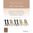 thumbnail image 2 of MeMoi 2 Pairs Women's Perfectly Opaque Control Top Microfiber Tights - Mens - Male, 2 of 12