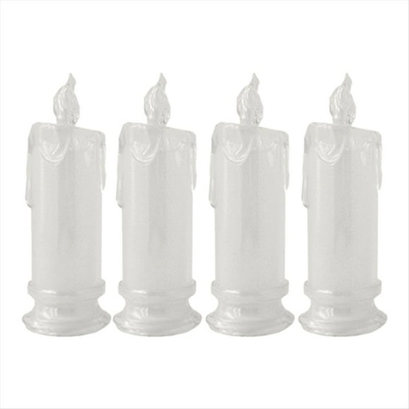 4 Velas LED Sin Llama, de Pilar en LiquidacióN, BateríA Incluida, DecoracióN para Halloween Navidad