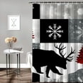 thumbnail image 2 of Orinice Bear Deer Snowflakes Bathroom Decor Set with Hooks, Colorful Luxurious Graphic Print Polyester Fabric Shower Curtain, 100% Waterproof Shower Curtain Set for Bathroom Decoration 36x72, 2 of 7