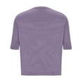 thumbnail image 4 of Women's Sports Crop Tops Short Sleeve Crew Neck Breathable Shirts Side Hollow Out Ruched Hem Tees for Gym Yoga, 4 of 6