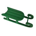 thumbnail image 2 of Simulación de trineo de madera Adorno de trineo navideño Muebles Accesorios Casa de muñecas Verde, 2 of 9
