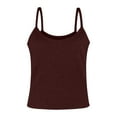 thumbnail image 5 of 2 Pack Women's Sleeveless Tops Women Spaghetti Strap Scoop Neck Ribbed Tank Tops Slim Fitted Camisole Basic Sleeveless Layering Shirts Casual Tank Tops for Women XL, 5 of 7