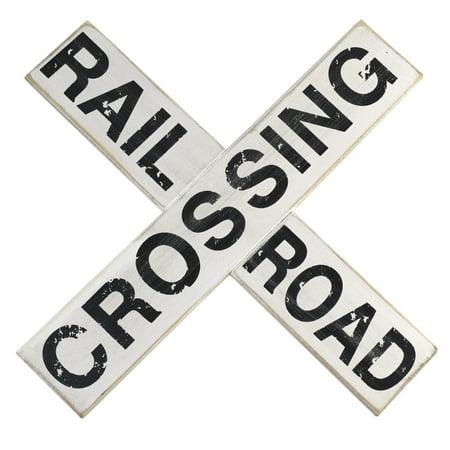 - Railraod Crossing Cross Buck Xing Sign Model Train Room Man Cave Garage Wall Decor