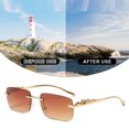 thumbnail image 4 of Gafas de sol cuadradas sin marco decorativas Cheetah, gafas de sol de metal, gafas, hechas de metal y PC, 4 of 5