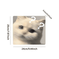 thumbnail image 5 of Anime Cute Question Mark White Cat Mouse Pad Cartoon Gaming Mousepad 9.44x7.87 In Computer Desk Pad With Non-Slip Rubber Base Stitched Edge For Office, Home Boyfriend Girlfriend Birthday Gift, 5 of 5