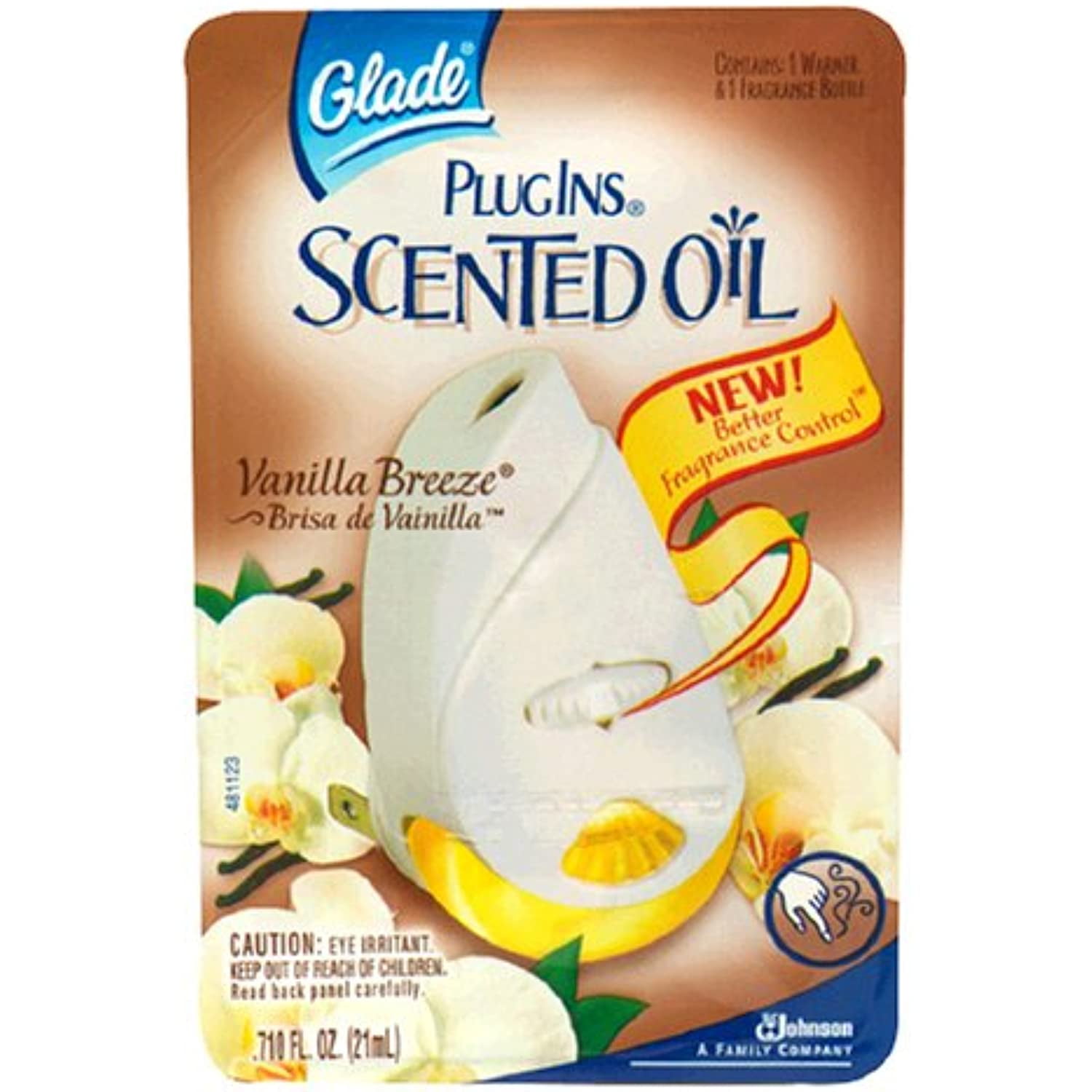 Glade Plug Ins Scented Oil, Vanilla Breeze, 1 Warmer & 1 Fragrance