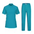thumbnail image 2 of Conjuntos de uniformes s para mujer, pantalones para correr, de , pantalones con cordón , disfraz de , azul L L azul Yinane Uniforme de enfermera, 2 of 8